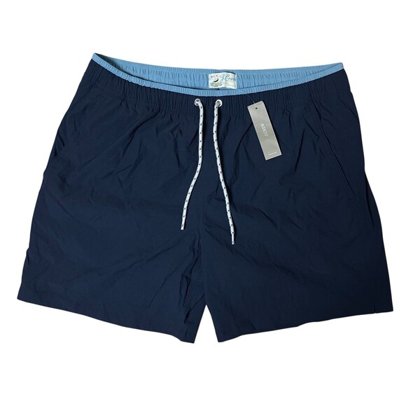 J Crew Swim Trunks Mens M Blue Navy Lined 6" Inseam Resort Wear Vacation *Read* - Picture 1 of 12
